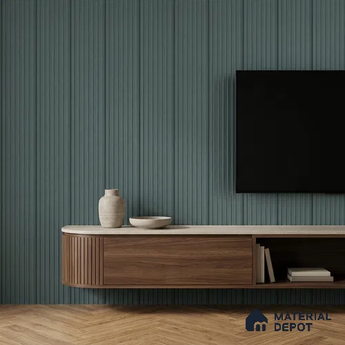 Dark Grey Plain Colour Look PN 00629 8 ft x 4 inch Charcoal Panel - 11 mm | Suitable for Feature Wall, TV Unit & Living Room | Width is Subjected to 5% Variation