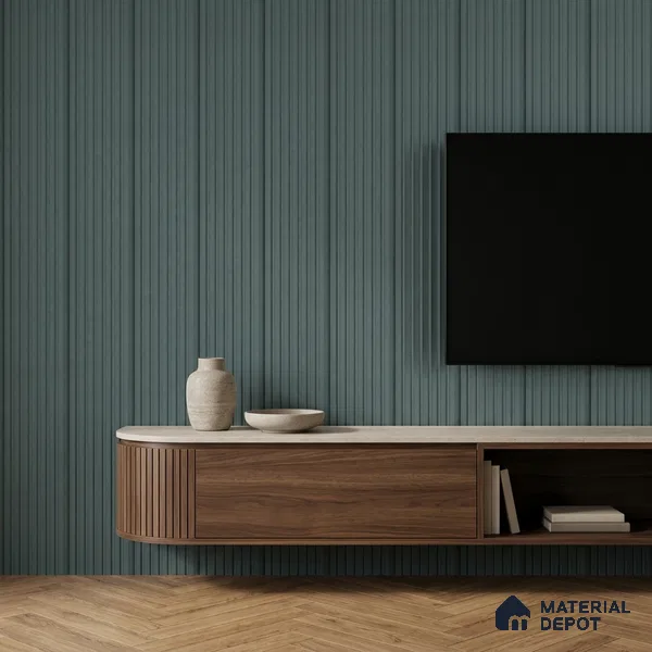Dark Grey Plain Colour Look PN 00629 8 ft x 4 inch Charcoal Panel - 11 mm | Suitable for Feature Wall, TV Unit & Living Room | Width is Subjected to 5% Variation