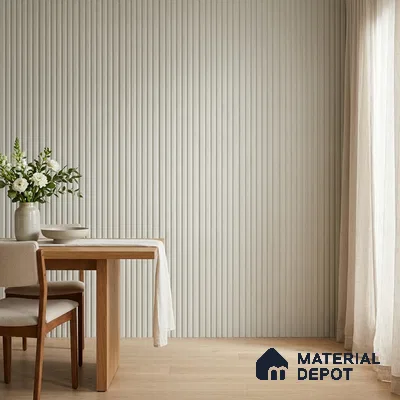 Ash Grey Plain Colour Look PN 00630 8 ft x 4 inch Charcoal Panel - 11 mm | Suitable for Feature Wall, TV Unit & Living Room | Width is Subjected to 5% Variation