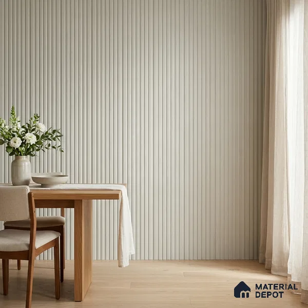 Ash Grey Plain Colour Look PN 00630 8 ft x 4 inch Charcoal Panel - 11 mm | Suitable for Feature Wall, TV Unit & Living Room | Width is Subjected to 5% Variation