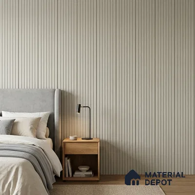 Ash Grey Plain Colour Look PN 00630 8 ft x 4 inch Charcoal Panel - 11 mm | Suitable for Feature Wall, TV Unit & Living Room | Width is Subjected to 5% Variation