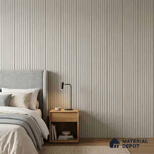 Ash Grey Plain Colour Look PN 00630 8 ft x 4 inch Charcoal Panel - 11 mm | Suitable for Feature Wall, TV Unit & Living Room | Width is Subjected to 5% Variation