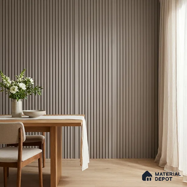 Mid Grey Plain Colour Look PN 00631 8 ft x 4 inch Charcoal Panel - 11 mm | Suitable for Feature Wall, TV Unit & Living Room | Width is Subjected to 5% Variation
