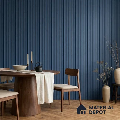 Dark Grey Plain Colour Look PN 00632 8 ft x 4 inch Charcoal Panel - 11 mm | Suitable for Feature Wall, TV Unit & Living Room | Width is Subjected to 5% Variation