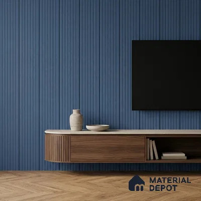 Dark Grey Plain Colour Look PN 00632 8 ft x 4 inch Charcoal Panel - 11 mm | Suitable for Feature Wall, TV Unit & Living Room | Width is Subjected to 5% Variation