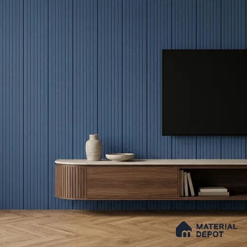 Dark Grey Plain Colour Look PN 00632 8 ft x 4 inch Charcoal Panel - 11 mm | Suitable for Feature Wall, TV Unit & Living Room | Width is Subjected to 5% Variation