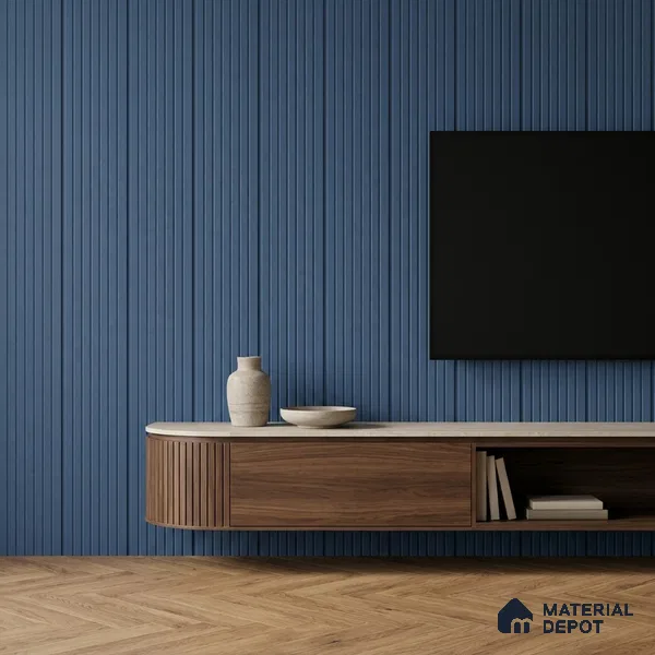 Dark Grey Plain Colour Look PN 00632 8 ft x 4 inch Charcoal Panel - 11 mm | Suitable for Feature Wall, TV Unit & Living Room | Width is Subjected to 5% Variation