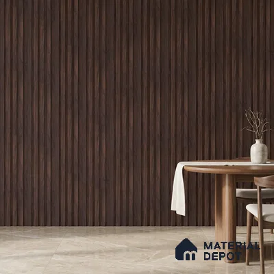 Wooden Look PN 00642 8 ft x 4.8 inch Charcoal Panel - 11 mm | Suitable for Feature Wall, TV Unit & Living Room | Width is Subjected to 5% Variation