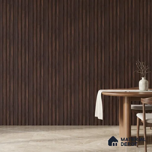 Wooden Look PN 00642 8 ft x 4.8 inch Charcoal Panel - 11 mm | Suitable for Feature Wall, TV Unit & Living Room | Width is Subjected to 5% Variation