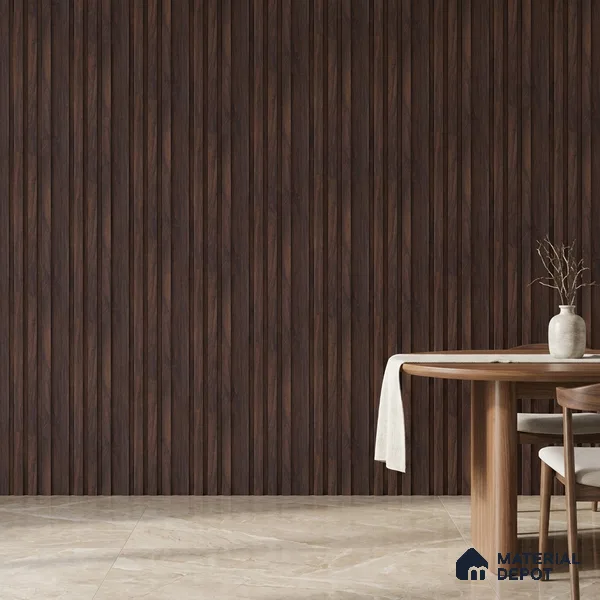 Wooden Look PN 00642 8 ft x 4.8 inch Charcoal Panel - 11 mm | Suitable for Feature Wall, TV Unit & Living Room | Width is Subjected to 5% Variation