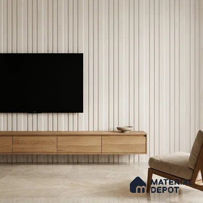 Dove Grey Plain Colour Look PN 00644 8 ft x 4.8 inch Charcoal Panel - 11 mm | Suitable for Feature Wall, TV Unit & Living Room | Width is Subjected to 5% Variation