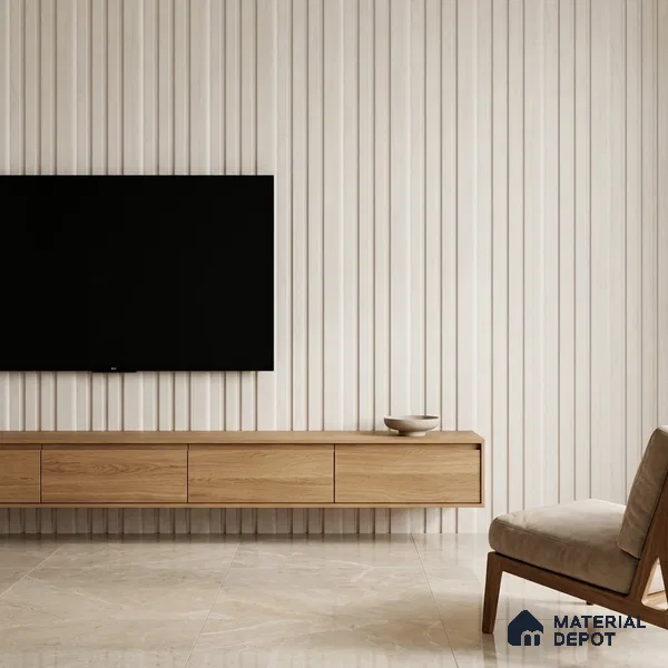 Dove Grey Plain Colour Look PN 00644 8 ft x 4.8 inch Charcoal Panel - 11 mm | Suitable for Feature Wall, TV Unit & Living Room | Width is Subjected to 5% Variation