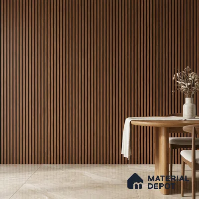 Wooden Look PN 00645 8 ft x 4.8 inch Charcoal Panel - 11 mm | Suitable for Feature Wall, TV Unit & Living Room | Width is Subjected to 5% Variation