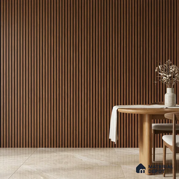 Wooden Look PN 00645 8 ft x 4.8 inch Charcoal Panel - 11 mm | Suitable for Feature Wall, TV Unit & Living Room | Width is Subjected to 5% Variation