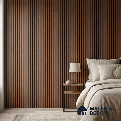 Wooden Look PN 00645 8 ft x 4.8 inch Charcoal Panel - 11 mm | Suitable for Feature Wall, TV Unit & Living Room | Width is Subjected to 5% Variation