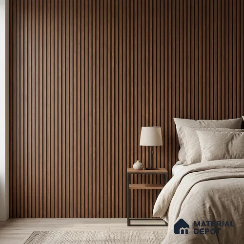 Wooden Look PN 00645 8 ft x 4.8 inch Charcoal Panel - 11 mm | Suitable for Feature Wall, TV Unit & Living Room | Width is Subjected to 5% Variation