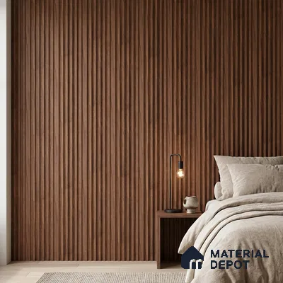 Wooden Look PN 00648 8 ft x 4.8 inch Charcoal Panel - 11 mm | Suitable for Feature Wall, TV Unit & Living Room | Width is Subjected to 5% Variation