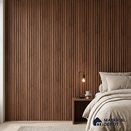 Wooden Look PN 00648 8 ft x 4.8 inch Charcoal Panel - 11 mm | Suitable for Feature Wall, TV Unit & Living Room | Width is Subjected to 5% Variation