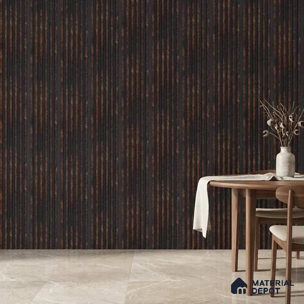 Wooden Look PN 00649 8 ft x 4.8 inch Charcoal Panel - 11 mm | Suitable for Feature Wall, TV Unit & Living Room | Width is Subjected to 5% Variation