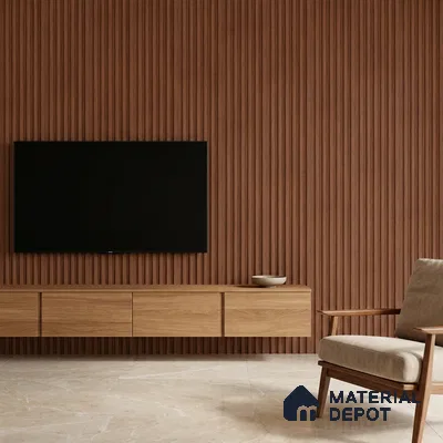 Wooden Look PN 00650 8 ft x 4.8 inch Charcoal Panel - 11 mm | Suitable for Feature Wall, TV Unit & Living Room | Width is Subjected to 5% Variation