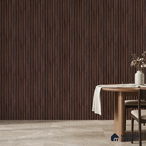 Wooden Look PN 00651 8 ft x 4.8 inch Charcoal Panel - 11 mm | Suitable for Feature Wall, TV Unit & Living Room | Width is Subjected to 5% Variation