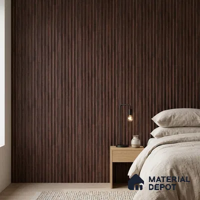 Wooden Look PN 00651 8 ft x 4.8 inch Charcoal Panel - 11 mm | Suitable for Feature Wall, TV Unit & Living Room | Width is Subjected to 5% Variation