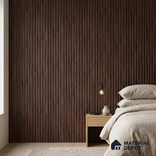 Wooden Look PN 00651 8 ft x 4.8 inch Charcoal Panel - 11 mm | Suitable for Feature Wall, TV Unit & Living Room | Width is Subjected to 5% Variation