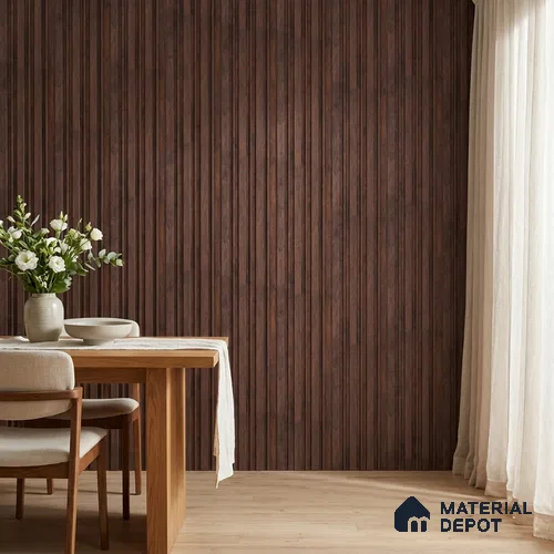 Wooden Look PN 00653 8 ft x 4.8 inch Charcoal Panel - 11 mm | Suitable for Feature Wall, TV Unit & Living Room | Width is Subjected to 5% Variation