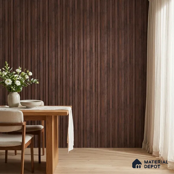 Wooden Look PN 00653 8 ft x 4.8 inch Charcoal Panel - 11 mm | Suitable for Feature Wall, TV Unit & Living Room | Width is Subjected to 5% Variation