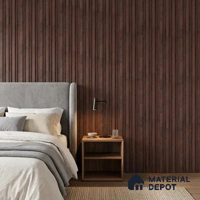 Wooden Look PN 00653 8 ft x 4.8 inch Charcoal Panel - 11 mm | Suitable for Feature Wall, TV Unit & Living Room | Width is Subjected to 5% Variation