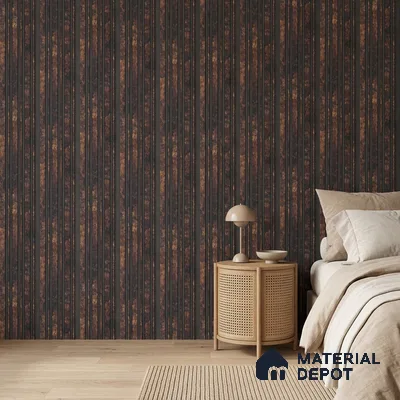 Wooden Look PN 00655 8 ft x 4.8 inch Charcoal Panel - 11 mm | Suitable for Feature Wall, TV Unit & Living Room | Width is Subjected to 5% Variation