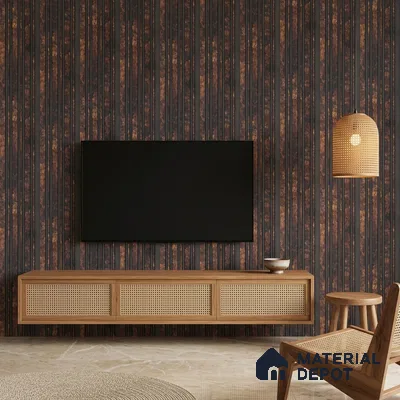 Wooden Look PN 00655 8 ft x 4.8 inch Charcoal Panel - 11 mm | Suitable for Feature Wall, TV Unit & Living Room | Width is Subjected to 5% Variation