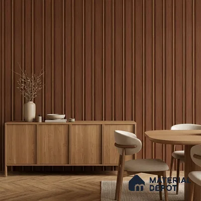 Wooden Look PN 00671 9.5 ft x 4.8 inch Charcoal Panel - 11 mm | Suitable for Feature Wall, TV Unit & Living Room | Width is Subjected to 5% Variation