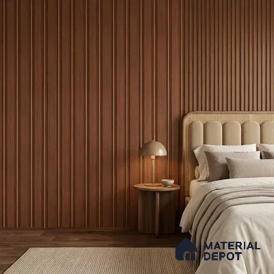 Wooden Look PN 00671 9.5 ft x 4.8 inch Charcoal Panel - 11 mm | Suitable for Feature Wall, TV Unit & Living Room | Width is Subjected to 5% Variation
