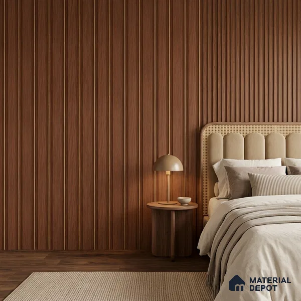 Wooden Look PN 00671 9.5 ft x 4.8 inch Charcoal Panel - 11 mm | Suitable for Feature Wall, TV Unit & Living Room | Width is Subjected to 5% Variation