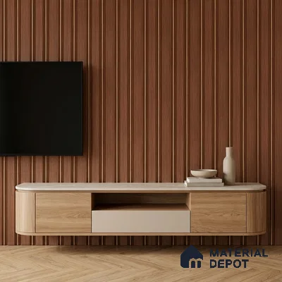 Wooden Look PN 00671 9.5 ft x 4.8 inch Charcoal Panel - 11 mm | Suitable for Feature Wall, TV Unit & Living Room | Width is Subjected to 5% Variation