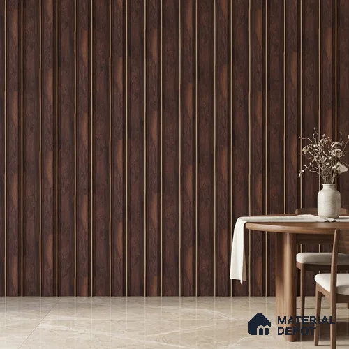 Wooden Look PN 00673 9.5 ft x 4.8 inch Charcoal Panel - 11 mm | Suitable for Feature Wall, TV Unit & Living Room | Width is Subjected to 5% Variation