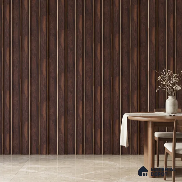 Wooden Look PN 00673 9.5 ft x 4.8 inch Charcoal Panel - 11 mm | Suitable for Feature Wall, TV Unit & Living Room | Width is Subjected to 5% Variation