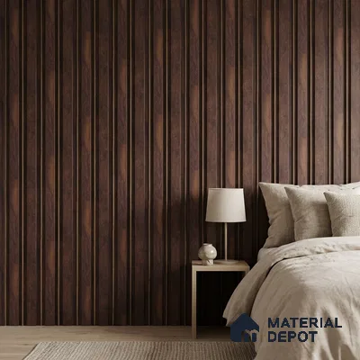 Wooden Look PN 00673 9.5 ft x 4.8 inch Charcoal Panel - 11 mm | Suitable for Feature Wall, TV Unit & Living Room | Width is Subjected to 5% Variation