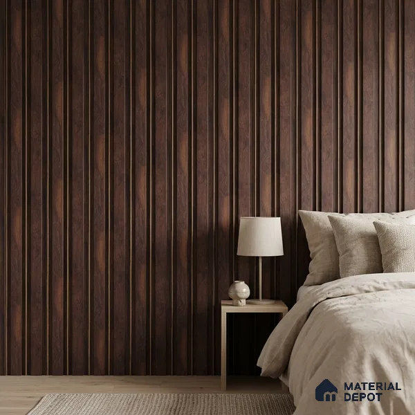 Wooden Look PN 00673 9.5 ft x 4.8 inch Charcoal Panel - 11 mm | Suitable for Feature Wall, TV Unit & Living Room | Width is Subjected to 5% Variation