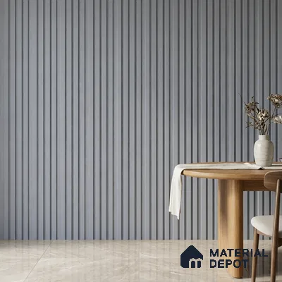 Cloud Grey Plain Colour Look PN 00691 9.5 ft x 4.8 inch Charcoal Panel - 11 mm | Suitable for Feature Wall, TV Unit & Living Room | Width is Subjected to 5% Variation