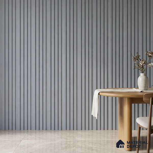 Cloud Grey Plain Colour Look PN 00691 9.5 ft x 4.8 inch Charcoal Panel - 11 mm | Suitable for Feature Wall, TV Unit & Living Room | Width is Subjected to 5% Variation