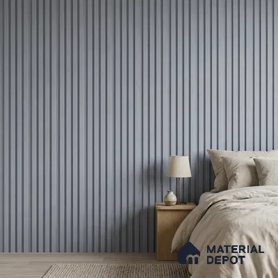 Cloud Grey Plain Colour Look PN 00691 9.5 ft x 4.8 inch Charcoal Panel - 11 mm | Suitable for Feature Wall, TV Unit & Living Room | Width is Subjected to 5% Variation