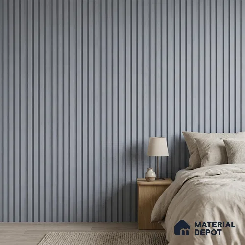 Cloud Grey Plain Colour Look PN 00691 9.5 ft x 4.8 inch Charcoal Panel - 11 mm | Suitable for Feature Wall, TV Unit & Living Room | Width is Subjected to 5% Variation