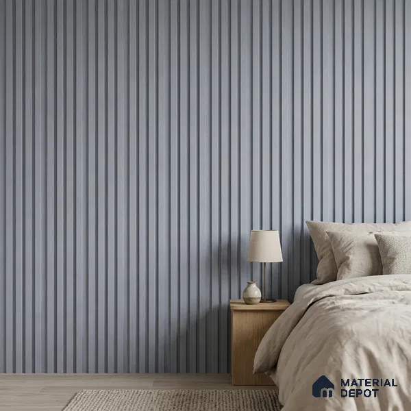 Cloud Grey Plain Colour Look PN 00691 9.5 ft x 4.8 inch Charcoal Panel - 11 mm | Suitable for Feature Wall, TV Unit & Living Room | Width is Subjected to 5% Variation