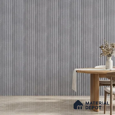 Cloud Grey Stone Look PN 03049 8 ft x 4.8 inch Charcoal Panel -  mm | Suitable for Feature Wall, TV Unit & Living Room | Width is Subjected to 5% Variation