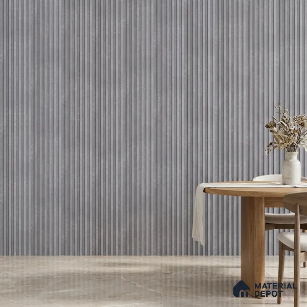 Cloud Grey Stone Look PN 03049 8 ft x 4.8 inch Charcoal Panel -  mm | Suitable for Feature Wall, TV Unit & Living Room | Width is Subjected to 5% Variation