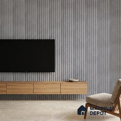 Cloud Grey Stone Look PN 03049 8 ft x 4.8 inch Charcoal Panel -  mm | Suitable for Feature Wall, TV Unit & Living Room | Width is Subjected to 5% Variation