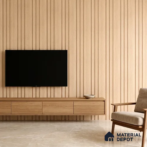 Wooden Look PN 03173 9.5 ft x 4.9 inch Charcoal Panel - 11 mm | Suitable for Feature Wall, TV Unit & Living Room | Width is Subjected to 5% Variation