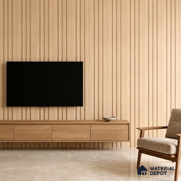 Wooden Look PN 03173 9.5 ft x 4.9 inch Charcoal Panel - 11 mm | Suitable for Feature Wall, TV Unit & Living Room | Width is Subjected to 5% Variation